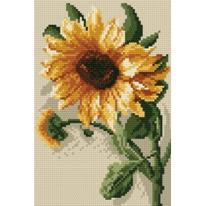 Stickset mit Sonnenblumen, Kreuzstichsticken mit Sonnenblumen 